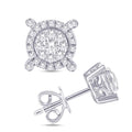 14 Karat White Gold 0.35 Carat Diamonds Round Earrings-0128083-WG - Norma's Jewelry