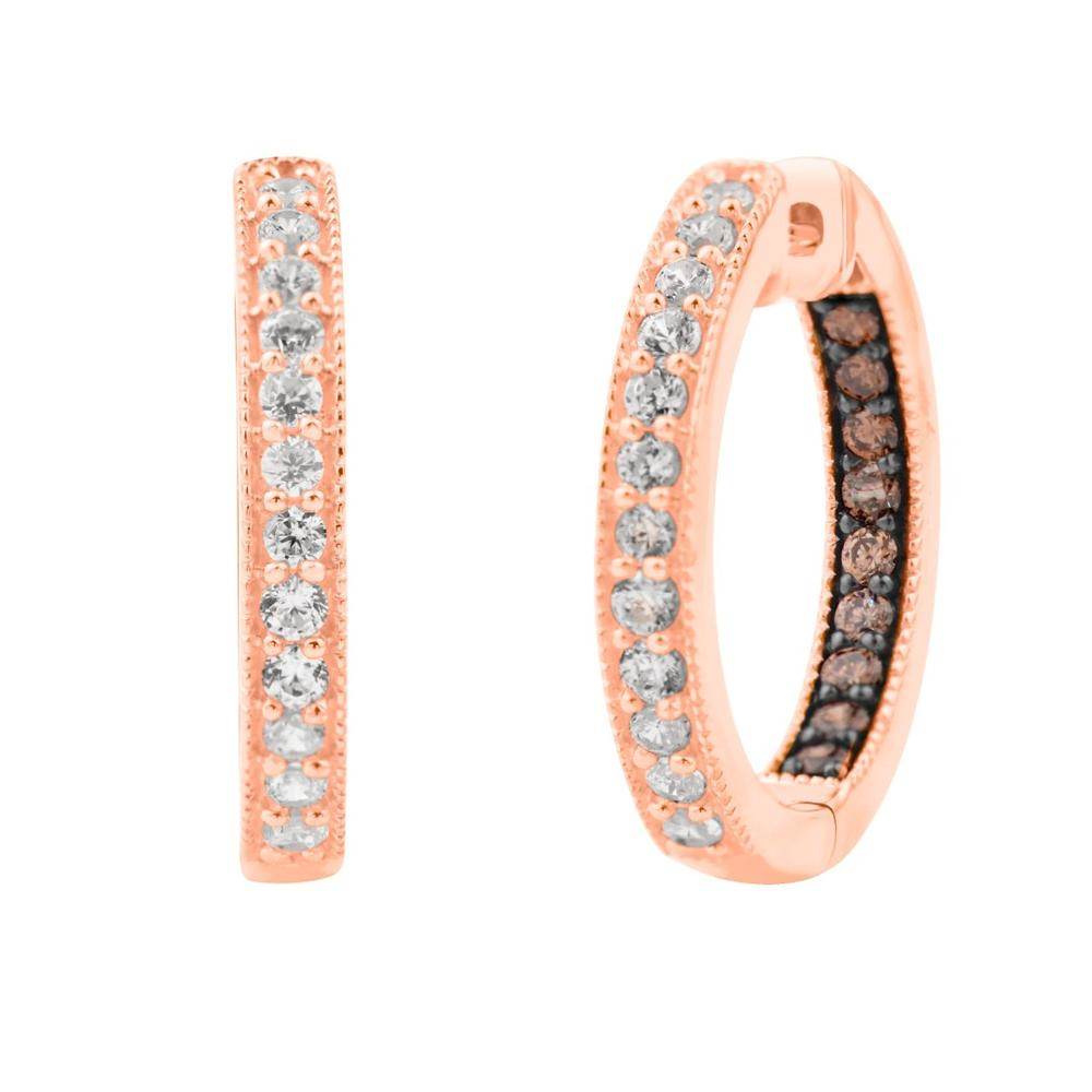 14 Karat Rose Gold 0.85 Carat Diamonds Classic Hoops-0132164-RG - Norma's Jewelry