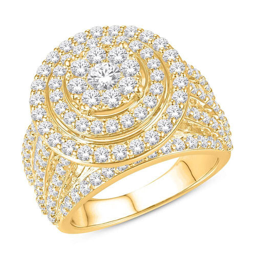 10 Karat All Yellow Gold 2.85 Carat Diamonds Round Ladies Ring-0225724-ALY - Norma's Jewelry