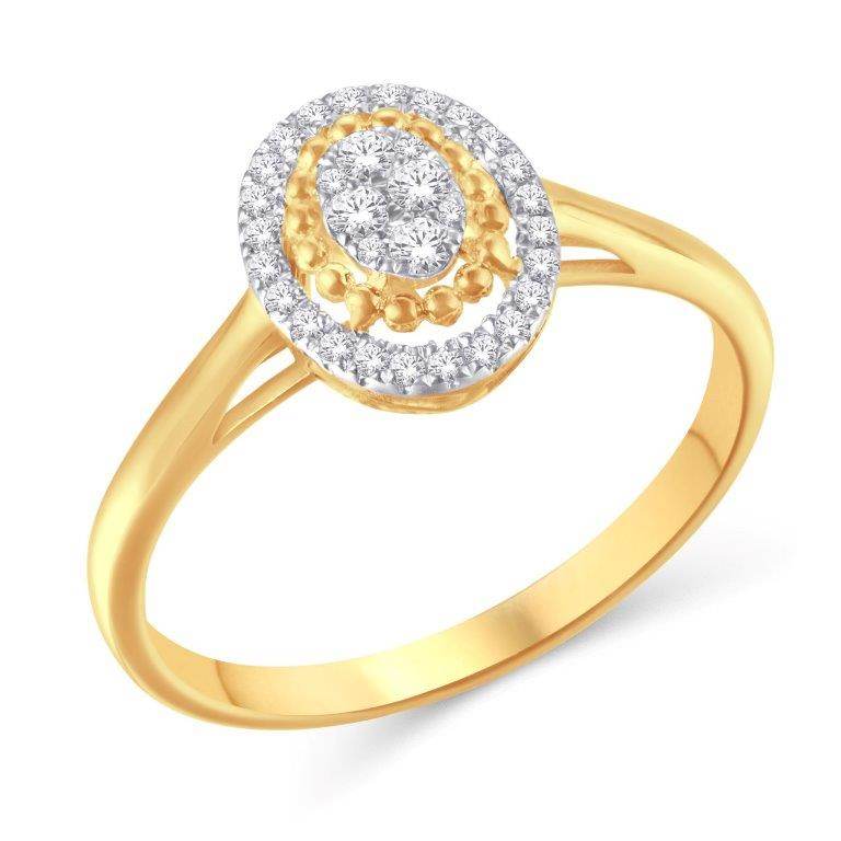10 Karat Yellow Gold 0.15 Carat Diamonds Oval Ladies Ring-0226201-YG - Norma's Jewelry