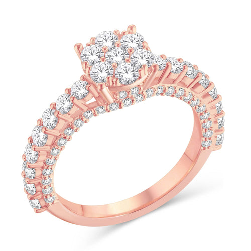 10 Karat All Rose Gold 1.75 Carat Diamonds Fashion Ladies Ring-0226394-ALR - Norma's Jewelry