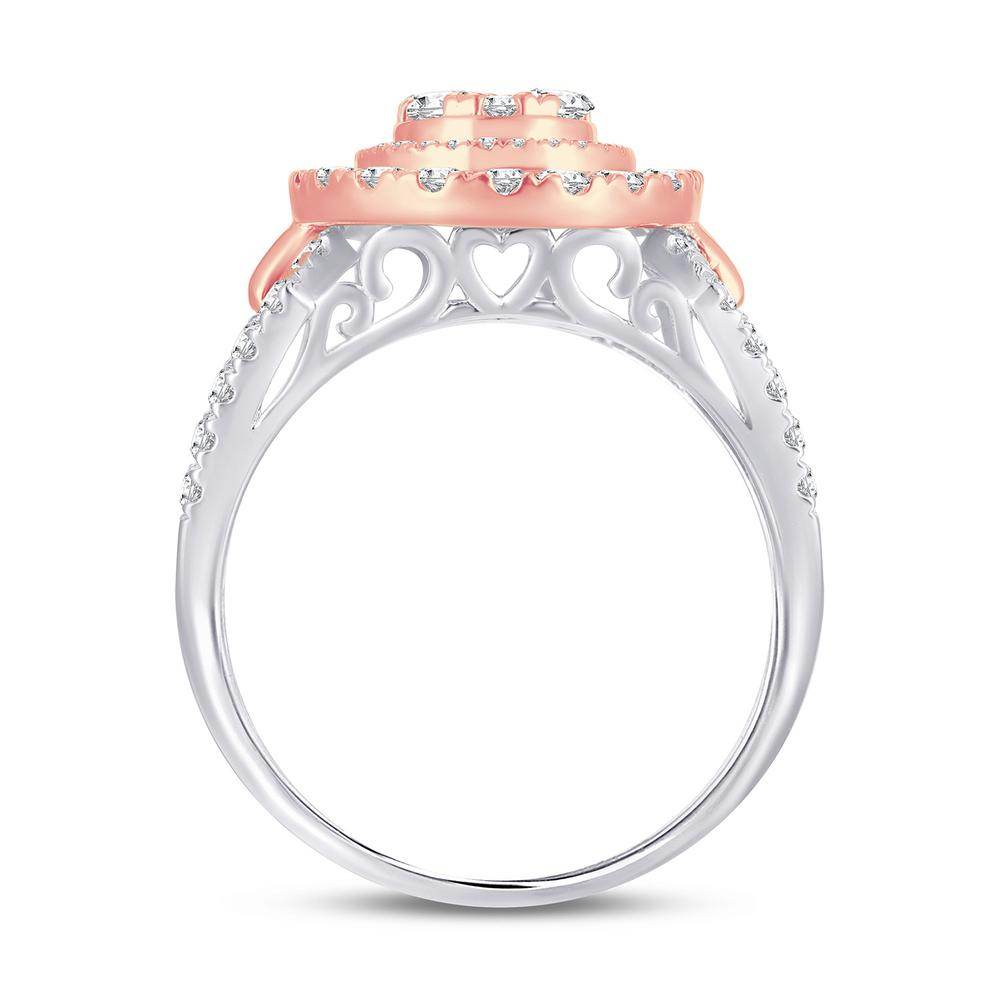 14 Karat Two-tone (White and Rose) Gold 1.24 Carat Diamonds Pear Ladies Ring-0228126-WR - Norma's Jewelry