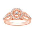 14 Karat Rose Gold 0.30 Carat Diamonds Milgrain Halo Ladies Ring-0232296-RG - Norma's Jewelry