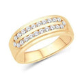 10 Karat Yellow Gold 0.44 Carat Diamonds Classic Men's Band-0625095-YG - Norma's Jewelry