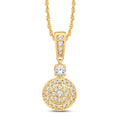14 Karat Yellow Gold 0.30 Carat Diamonds Round Pendant-0825370-YG - Norma's Jewelry