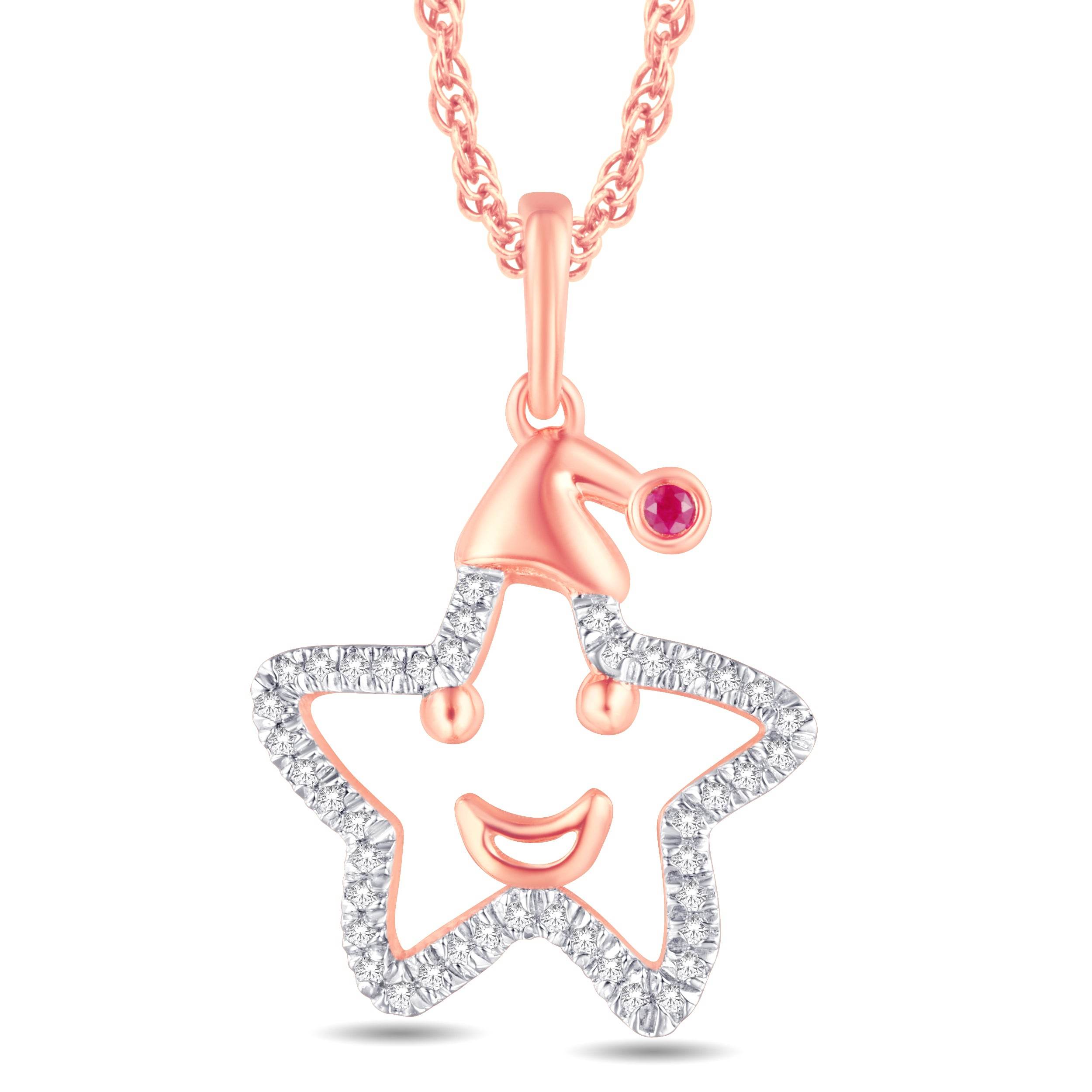 10 Karat Rose Gold 0.09 Carat Diamonds Star Pendant-0825924-RG - Norma's Jewelry