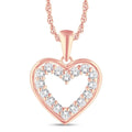 10 Karat All Rose Gold 0.25 Carat Diamonds Heart Pendant-0825979-ALR - Norma's Jewelry