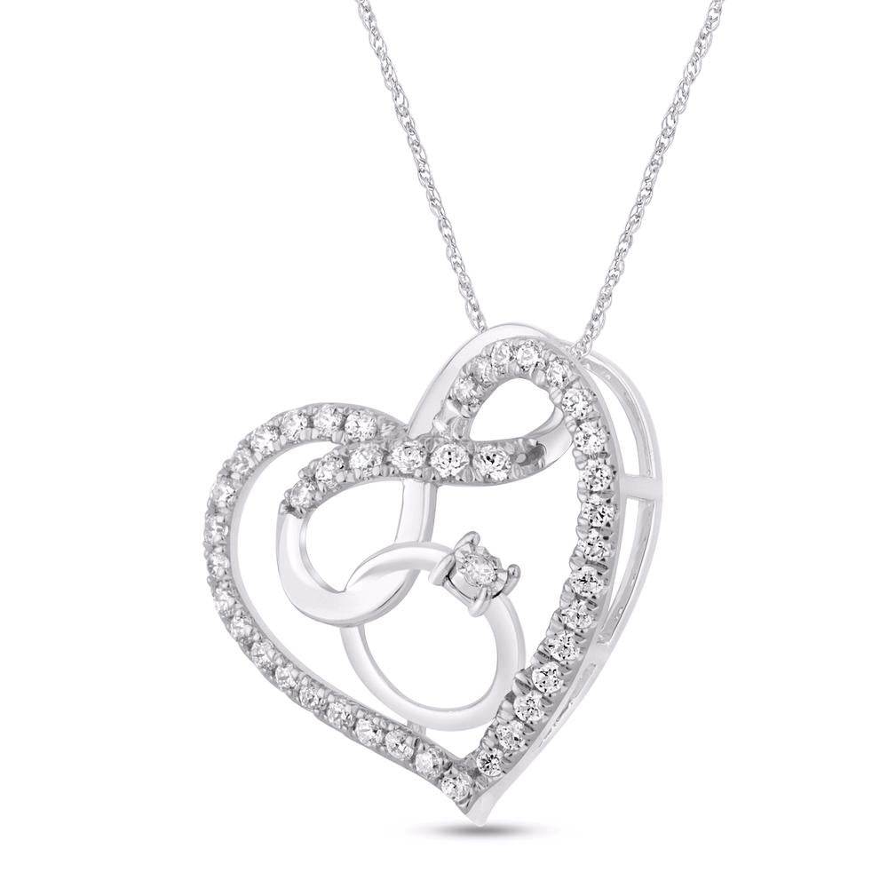 10 Karat White Gold 0.25 Carat Diamonds Fashion Pendant-0829294-WG - Norma's Jewelry