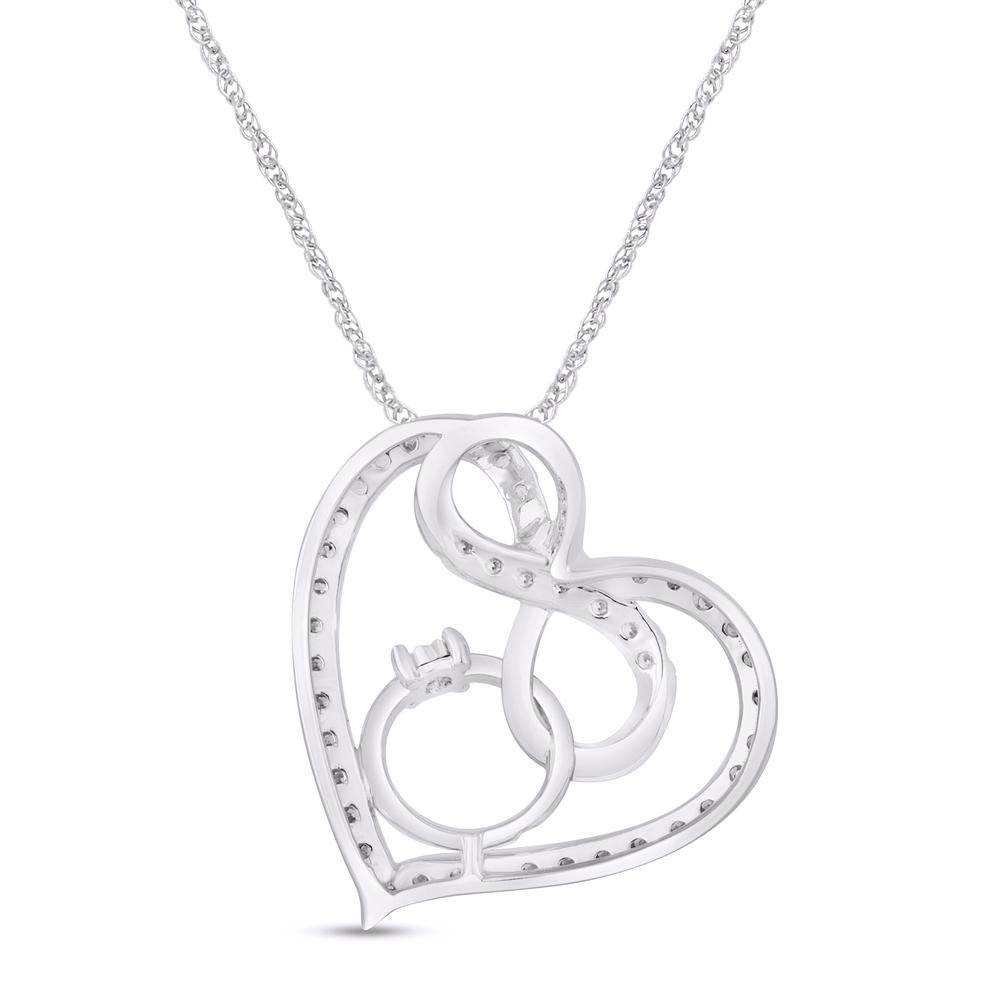 10 Karat White Gold 0.25 Carat Diamonds Fashion Pendant-0829294-WG - Norma's Jewelry