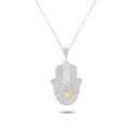 10 Karat Yellow Gold 2.62 Carat Diamonds Hamsa Pendant-0842145-YG - Norma's Jewelry
