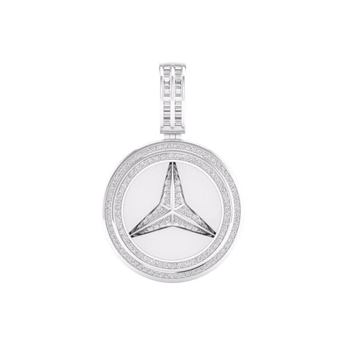 10 Karat White Gold 0.50 Carat Diamonds Fashion HipHop Pendant-1027004-WG - Norma's Jewelry