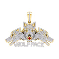 10 Karat Yellow Gold 1.25 Carat Diamonds 3Wolfpack HipHop Pendant-1027136-YG - Norma's Jewelry