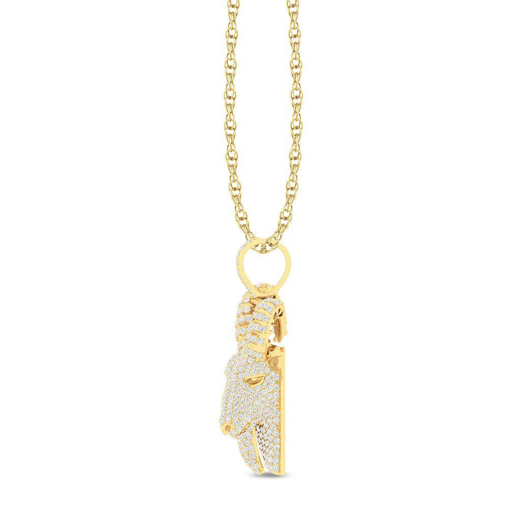 10 Karat Yellow Gold 3.75 Carat Diamonds Goat HipHop Pendant-1029617-YG - Norma's Jewelry