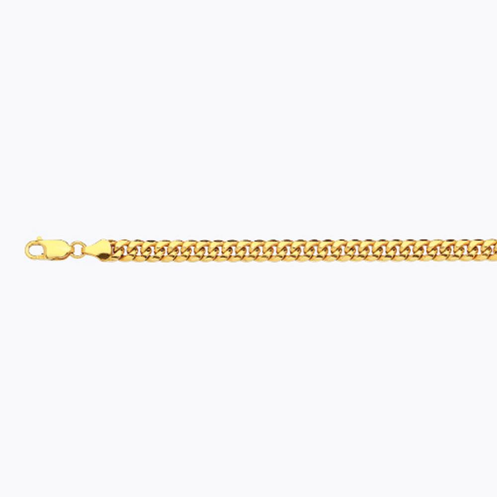 14K 6MM YELLOW GOLD HOLLOW MIAMI CUBAN 16" CHAIN NECKLACE (AVAILABLE IN LENGTHS 7" - 30")