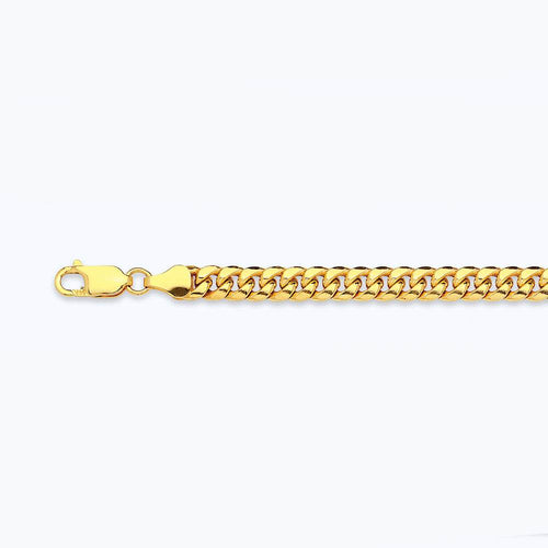 10K 4.5MM YELLOW GOLD HOLLOW MIAMI CUBAN 18" CHAIN NECKLACE (AVAILABLE IN LENGTHS 7" - 30")