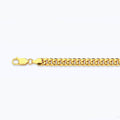 14K 4.5MM YELLOW GOLD HOLLOW MIAMI CUBAN 7.5" CHAIN BRACELET (AVAILABLE IN LENGTHS 7" - 30")