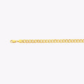 10K 6.5MM YELLOW GOLD HOLLOW CURB 8" CHAIN BRACELET (AVAILABLE IN LENGTHS 7" - 30")