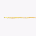 10K 5.5MM YELLOW GOLD HOLLOW CURB 9" CHAIN BRACELET (AVAILABLE IN LENGTHS 7" - 30")