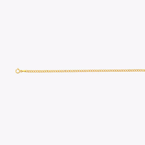10K 2.5MM YELLOW GOLD HOLLOW CURB 24" CHAIN NECKLACE (AVAILABLE IN LENGTHS 7" - 30")