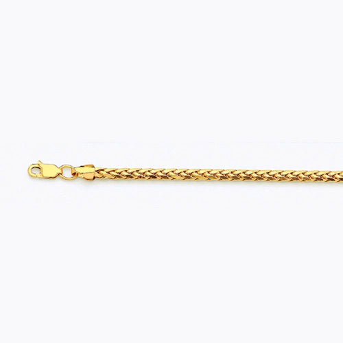 10K 3MM YELLOW GOLD PALM 16" CHAIN NECKLACE (AVAILABLE IN LENGTHS 7" - 30")