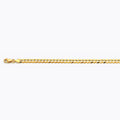 14K 4.5MM YELLOW GOLD SOLID CURB 7" CHAIN BRACELET (AVAILABLE IN LENGTHS 7" - 30")