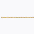 14K 3.5MM YELLOW GOLD SOLID CURB 8" CHAIN BRACELET (AVAILABLE IN LENGTHS 7" - 30")