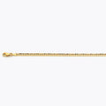 10K 3MM YELLOW GOLD SOLID CURB 8" CHAIN BRACELET (AVAILABLE IN LENGTHS 7" - 30")