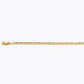 14K 3MM YELLOW GOLD SOLID CURB 8" CHAIN BRACELET (AVAILABLE IN LENGTHS 7" - 30")
