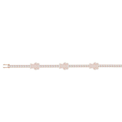 10 Karat Two-Tone (Rose and White) Gold 1.00 Carat Diamonds Teddy Tennis Men's Bracelet-1130013-RW - Norma's Jewelry