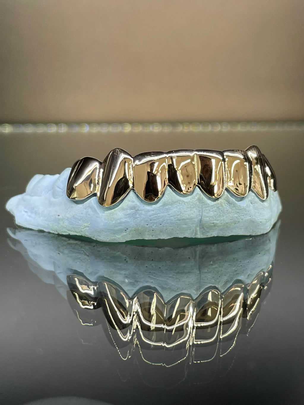 8 Teeth Gold Grillz - 8 Rose Gold Tops or Bottoms (High Polish) - Norma's Jewelry