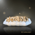 8 Teeth Gold Grillz - 8 Rose Gold Bottoms (Starburst) - Norma's Jewelry