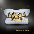 8 Teeth Gold Grillz - 4 Tops/Bottoms (High Polish) - Norma's Jewelry