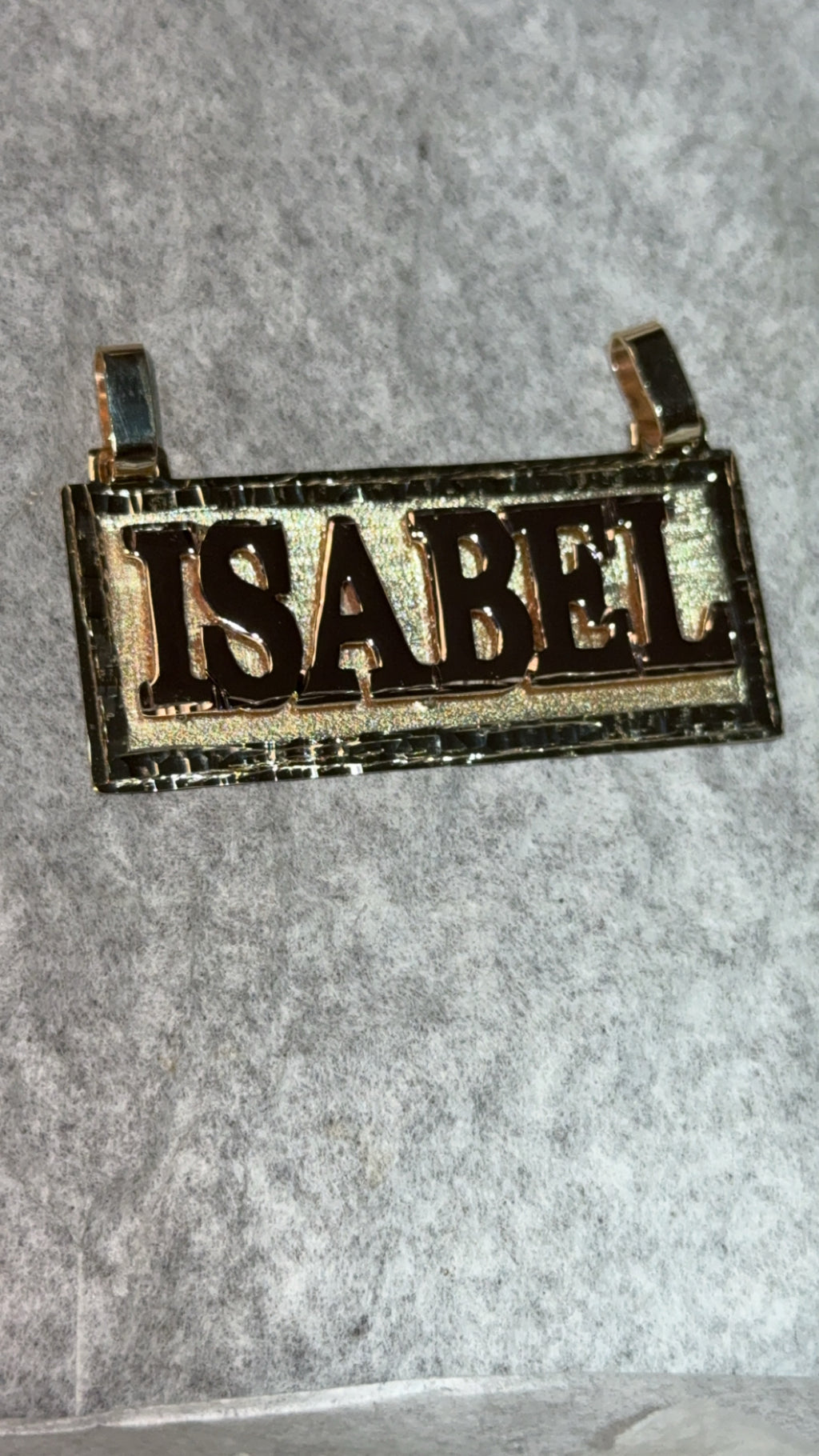 Custom Diamond Cut Frame Name Plate