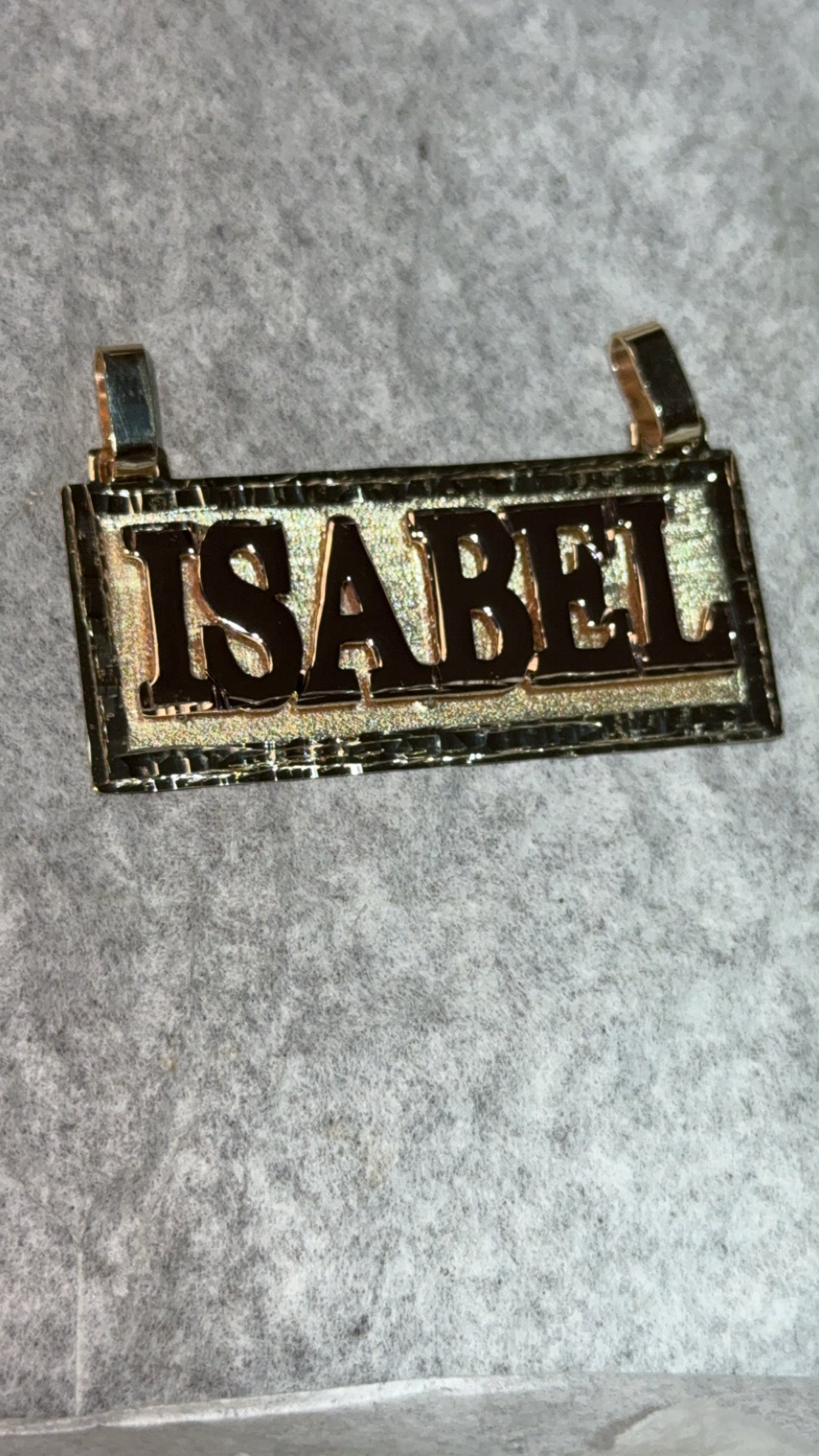 Custom Diamond Cut Frame Name Plate
