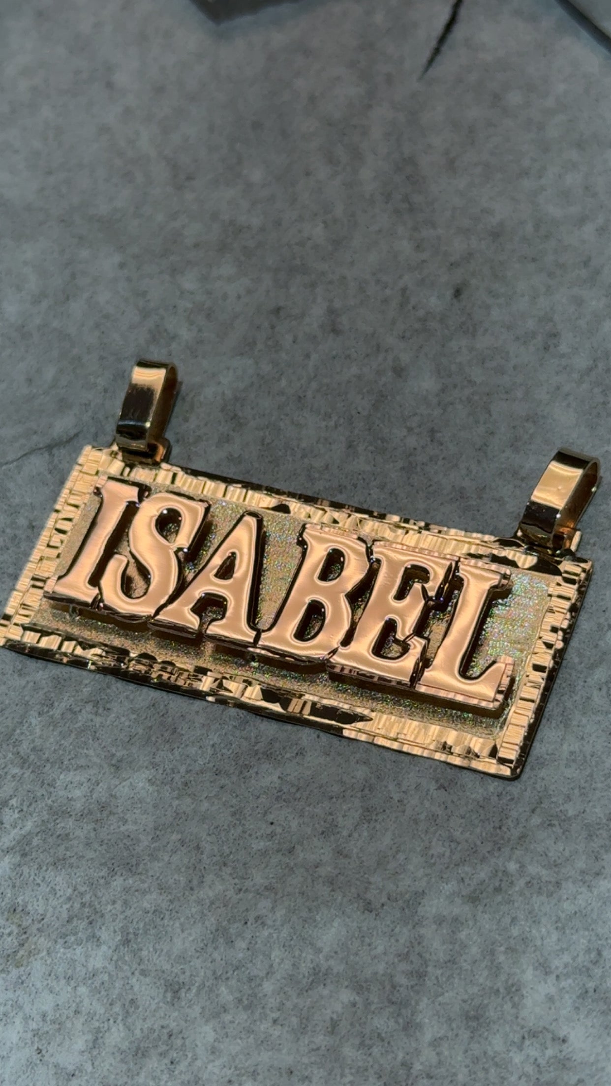 Custom Diamond Cut Frame Name Plate