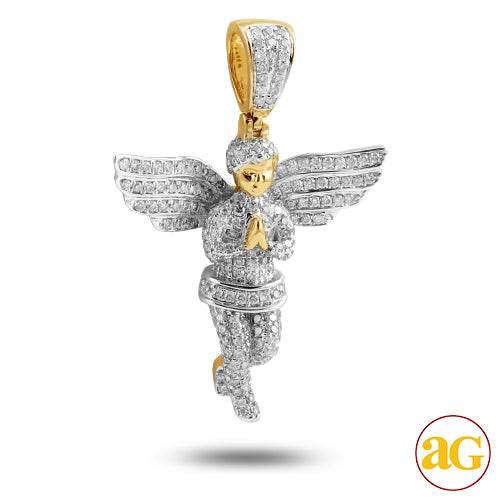 10KY 1.20CTW DIAMOND ANGEL PENDANT - Norma's Jewelry