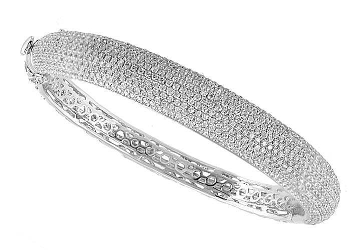 14KW 8.00CTW DIAMOND FANCY BANGLE - Norma's Jewelry