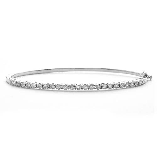 14KW 0.50CTW DIAMOND SINGLE ROW ILLUSION SET - Norma's Jewelry
