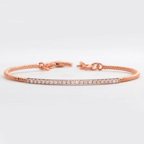 14KR 0.35CTW DIAMOND SINGLE ROW BANGLE - Norma's Jewelry