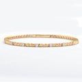 14KY 0.55CTW DIAMOND SINGLE ROW BEADED BANGLE - Norma's Jewelry