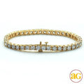 14KY 10.0 CTW DIAMOND TENNIS BRACELET - Norma's Jewelry