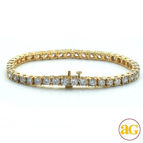 14KY 10.0 CTW DIAMOND TENNIS BRACELET - Norma's Jewelry