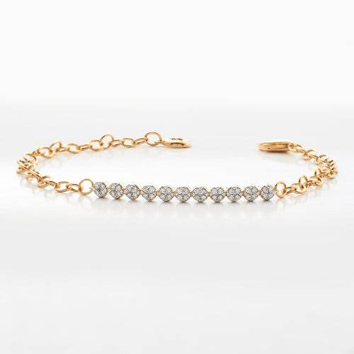 14KY 0.55CTW DIAMOND ADJUSTABLE BRACELET - SINGLE - Norma's Jewelry