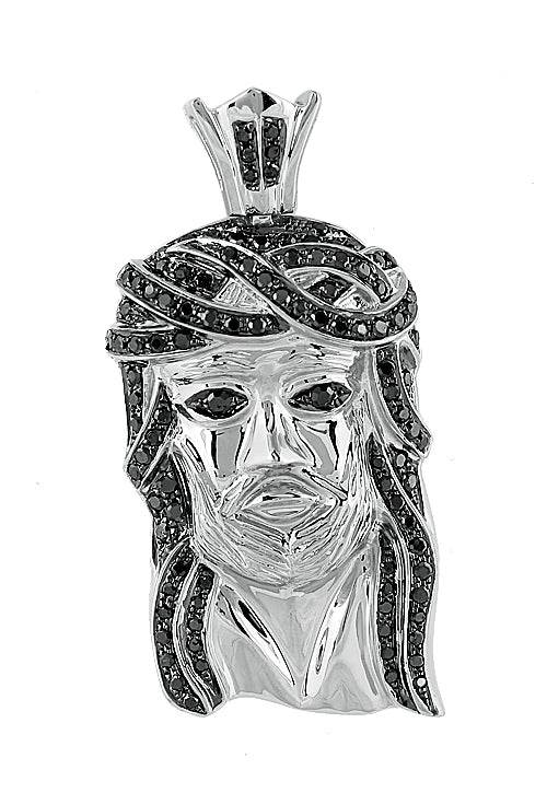 10KW 1.00CTW BKD+WD JESUS HEAD - Norma's Jewelry