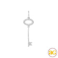 14KW 0.25CTW DIAMOND KEY PENDANT - Norma's Jewelry