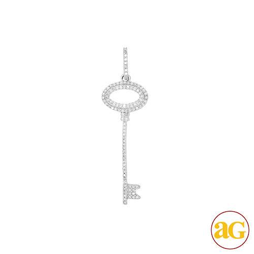 14KW 0.25CTW DIAMOND KEY PENDANT - Norma's Jewelry