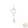 14KW 0.20CTW DIAMOND HEART KEY PENDANT - Norma's Jewelry