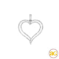 14KW 0.25CTW DIAMOND DOUBLE HEART PENDANT - Norma's Jewelry