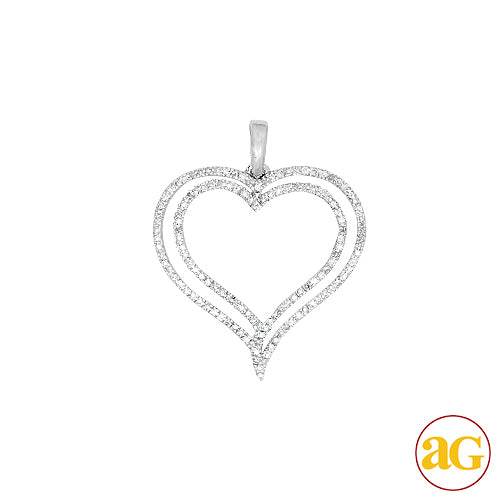 14KW 0.25CTW DIAMOND DOUBLE HEART PENDANT - Norma's Jewelry