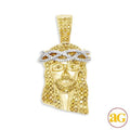 10KY 2.25CTW YELLOW AND WHITE DIAMOND JESUS - Norma's Jewelry